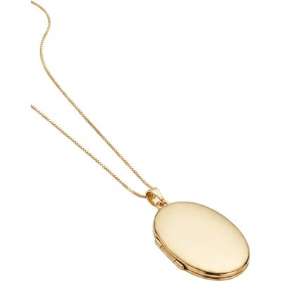 ARGENTO VIVO ARGENTO VIVO Stacy 14k Gold Plated Oval Locket Necklace 