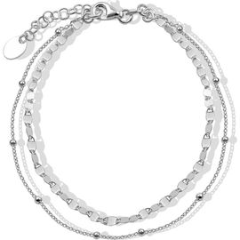 ARGENTO VIVO ARGENTO VIVO Sterling Silver Layered Anklet 