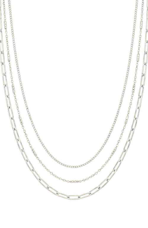 ARGENTO VIVO ARGENTO VIVO Triple Layer Chain Necklace