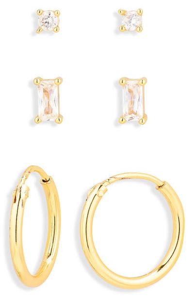 ARGENTO VIVO ARGENTO VIVO Victoria Set of 3 Cubic Zirconia Earrings