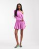 Aria Cove Aria Cove asymmetric shoulder shirred waist ruffle mini dress in pink - 3