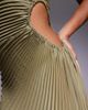 Aria Cove Aria Cove bandeau open side pleated maxi dress in olive-Silver - 3