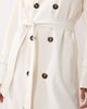 Aria Cove Aria Cove belt detail wide sleeve trench maxi coat in cream-WHITE - 3