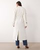 Aria Cove Aria Cove belt detail wide sleeve trench maxi coat in cream-WHITE - 4
