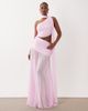 Aria Cove Aria Cove chiffon drape detail cut out side sheer hem wrap scarf detail maxi dress in bubblegum pink - 2