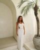 Aria Cove Aria Cove crochet scoop neck tie open waist detail maxi beach dress in cream-White - 1