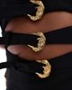 Aria Cove Aria Cove deep plunge cut-out buckle belt detail mini dress in black - 3