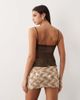 Aria Cove Aria Cove disc sequin mini skirt in neutral-White - 4