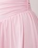 Aria Cove Aria Cove double layered slinky strapless asymmetric hem ruched side detail maxi dress in baby pink - 2
