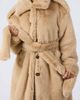 Aria Cove Aria Cove faux fur button detailing collared belted maxi coat in camel-Neutral - 3