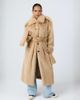 Aria Cove Aria Cove faux fur button detailing collared belted maxi coat in camel-Neutral - 4
