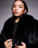 Aria Cove Aria Cove faux fur oversized collared maxi jacket in black - 2