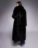 Aria Cove Aria Cove faux fur oversized collared maxi jacket in black - 3