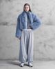 Aria Cove Aria Cove faux fur wide sleeves cropped jacket in blue - 2