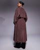 Aria Cove Aria Cove faux suede belted maxi trench coat in chocolate-Brown - 4