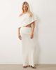 Aria Cove Aria Cove fine knit beach poncho top in white - part of a set - 2