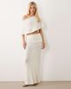Aria Cove Aria Cove fine knit fold over beach maxi skirt in white - part of a set - 1