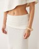 Aria Cove Aria Cove fine knit fold over beach maxi skirt in white - part of a set - 4