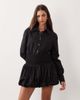 Aria Cove Aria Cove fitted waist detail bubble hem shirt mini dress in black - 2