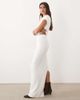 Aria Cove Aria Cove fluffy knit maxi skirt in cream - part of a set-White - 2