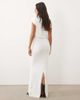 Aria Cove Aria Cove fluffy knit maxi skirt in cream - part of a set-White - 3