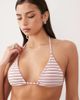 Aria Cove Aria Cove halterneck triangle bikini top in pink stripe - part of a set - 3