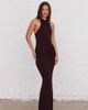 Aria Cove Aria Cove high neck belt detail maxi dress in chocolate-Brown - 1