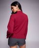 Aria Cove Aria Cove high neck oversized sleeve sweater in burgundy-Red - 4