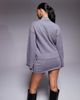 Aria Cove Aria Cove high neck oversized sleeve sweater in gray - part of a set - 3