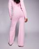 Aria Cove Aria Cove knit boxer style button detail wide leg pants in pink - part of a set - 3