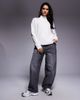 Aria Cove Aria Cove knit crew neck ribbed cuff sweater in cream-White - 2