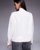 Aria Cove Aria Cove knit crew neck ribbed cuff sweater in cream-White - 3