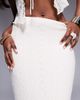 Aria Cove Aria Cove lace fishtail hem maxi skirt in cream - part of a set-White - 3