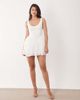 Aria Cove Aria Cove lace scoop neck corset detail frill hem mini dress in white - 2