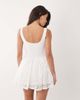 Aria Cove Aria Cove lace scoop neck corset detail frill hem mini dress in white - 4