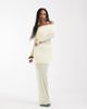 Aria Cove Aria Cove mesh bardot long sleeve exposed panel & sheer hem maxi dress in yellow - 2