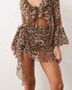 Aria Cove Aria Cove mesh wrap mini skort in leopard - part of a set-Multi - 1