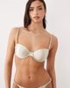 Aria Cove Aria Cove metallic bead strap balconette bikini top in cream - part of a set-White - 2