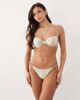 Aria Cove Aria Cove metallic bead strap balconette bikini top in cream - part of a set-White - 3