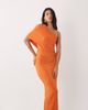 Aria Cove Aria Cove one shoulder drape detail maxi dress in orange - 1