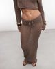 Aria Cove Aria Cove open crochet tie waist maxi beach skirt in soft brown - part of a set - 3