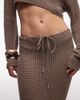 Aria Cove Aria Cove open crochet tie waist maxi beach skirt in soft brown - part of a set - 4