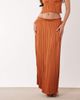 Aria Cove Aria Cove plisse ruffle waist detail maxi skirt in orange - part of a set - 2
