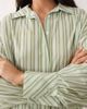 Aria Cove Aria Cove pocket front deep cuff oversized shirt in green stripes - part of a set - 4