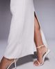 Aria Cove Aria Cove rib knit back slit maxi skirt in cream - part of a set-Green - 3
