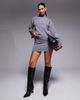 Aria Cove Aria Cove rib knit mini skirt in gray - part of a set - 1