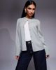 Aria Cove Aria Cove ribbed deep wide cuffs cardigan in light heather gray - 1