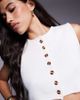 Aria Cove Aria Cove ribbed knit cropped vest in cream - part of a set-Black - 2