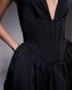 Aria Cove Aria Cove satin plunge halterneck corset detail skater mini dress in black - 4