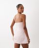 Aria Cove Aria Cove satin seam detail structured bandeau mini dress in pink - 3